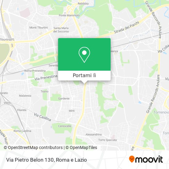 Mappa Via Pietro Belon 130