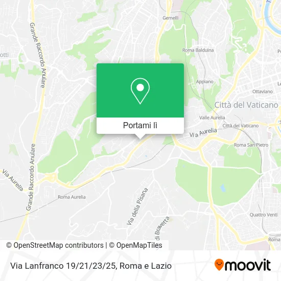 Mappa Via Lanfranco 19/21/23/25