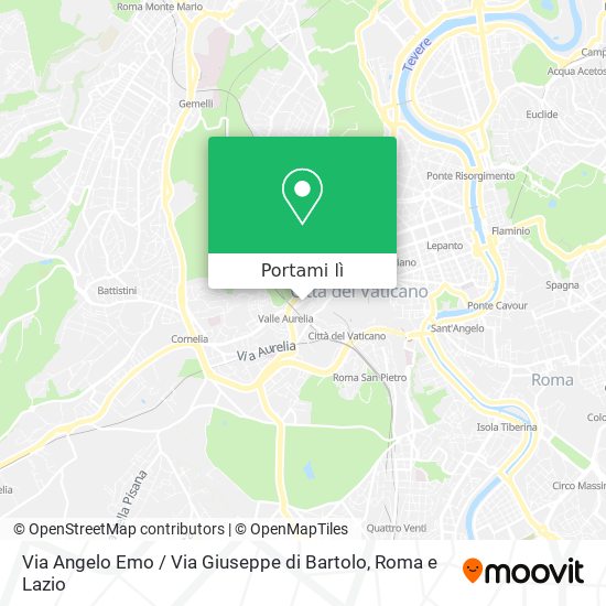 Mappa Via Angelo Emo / Via Giuseppe di Bartolo