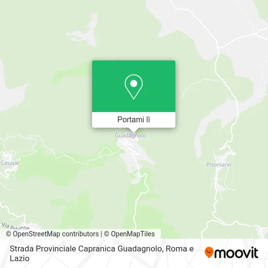 Mappa Strada Provinciale Capranica Guadagnolo