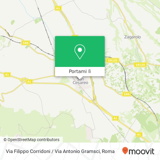 Mappa Via Filippo Corridoni / Via Antonio Gramsci