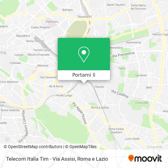 Mappa Telecom Italia Tim - Via Assisi
