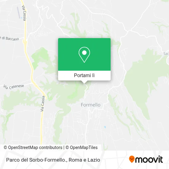Mappa Parco del Sorbo-Formello.