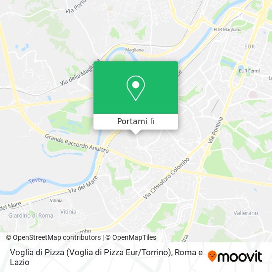Mappa Voglia di Pizza (Voglia di Pizza Eur / Torrino)