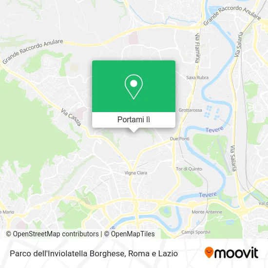 Mappa Parco dell'Inviolatella Borghese