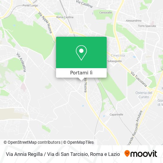 Mappa Via Annia Regilla / Via di San Tarcisio