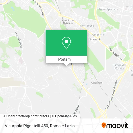 Mappa Via Appia Pignatelli  450