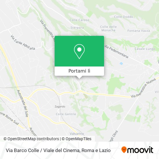 Mappa Via Barco Colle / Viale del Cinema