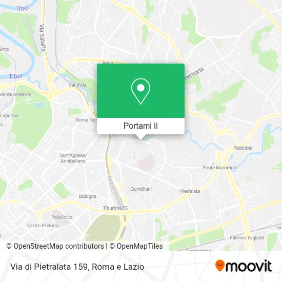 Mappa Via di Pietralata  159
