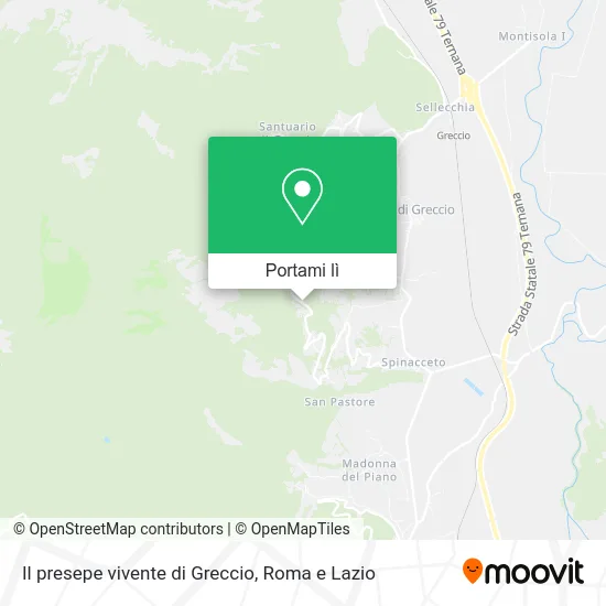Mappa Il presepe vivente di Greccio