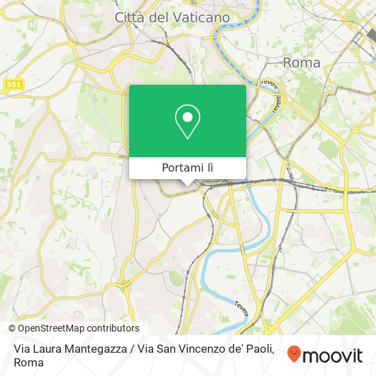 Mappa Via Laura Mantegazza / Via San Vincenzo de' Paoli