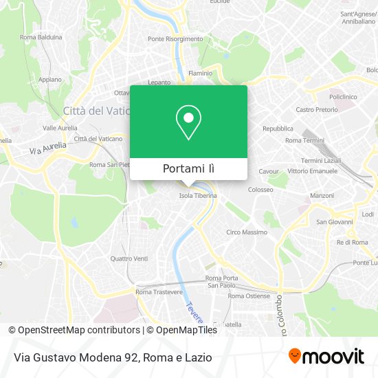 Mappa Via Gustavo Modena  92
