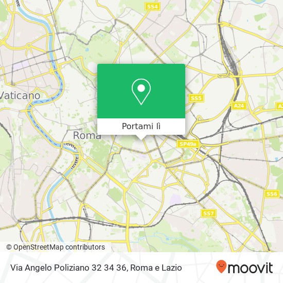 Mappa Via Angelo Poliziano 32 34 36