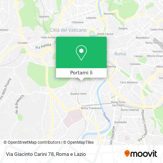 Mappa Via Giacinto Carini  78