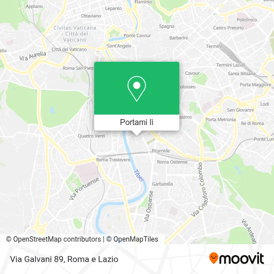 Mappa Via Galvani  89