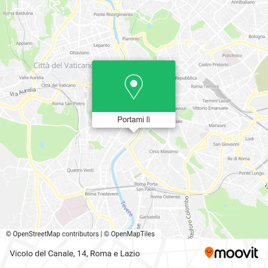 Mappa Vicolo del Canale, 14