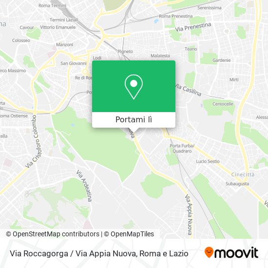Mappa Via Roccagorga / Via Appia Nuova