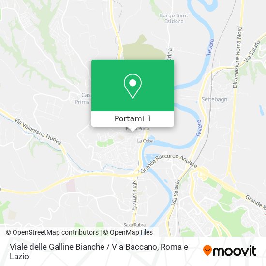 Mappa Viale delle Galline Bianche / Via Baccano