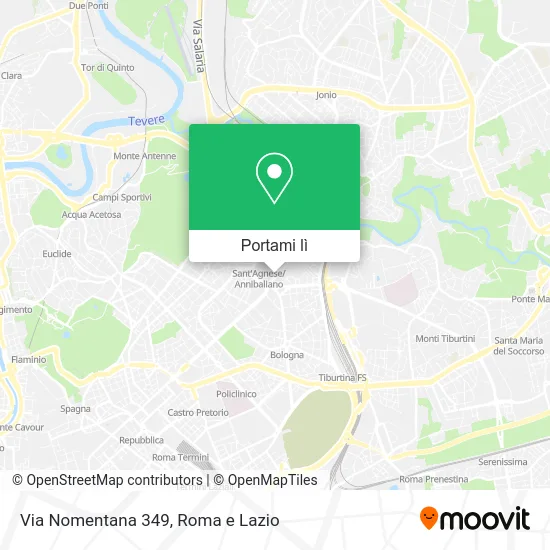 Mappa Via Nomentana  349