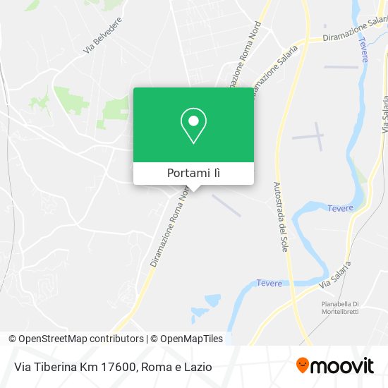 Mappa Via Tiberina Km 17600