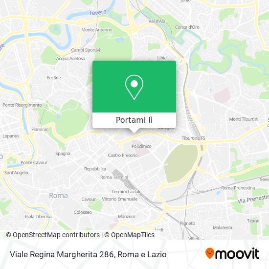 Mappa Viale Regina Margherita  286