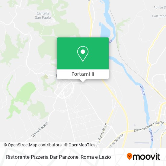 Mappa Ristorante Pizzeria Dar Panzone