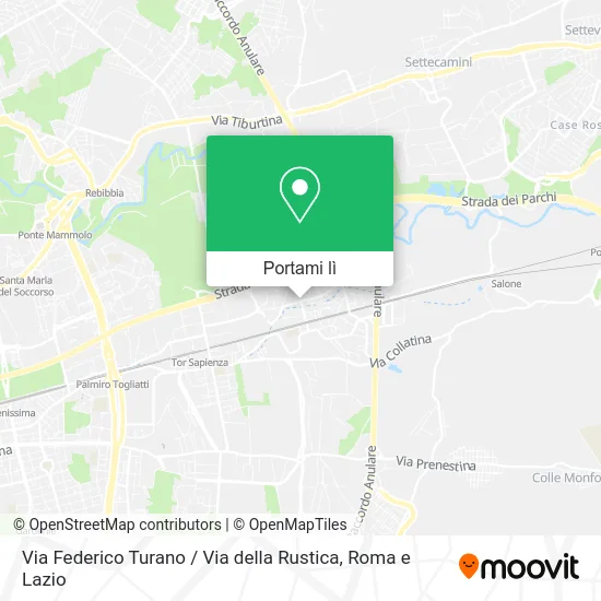 Mappa Via Federico Turano / Via della Rustica