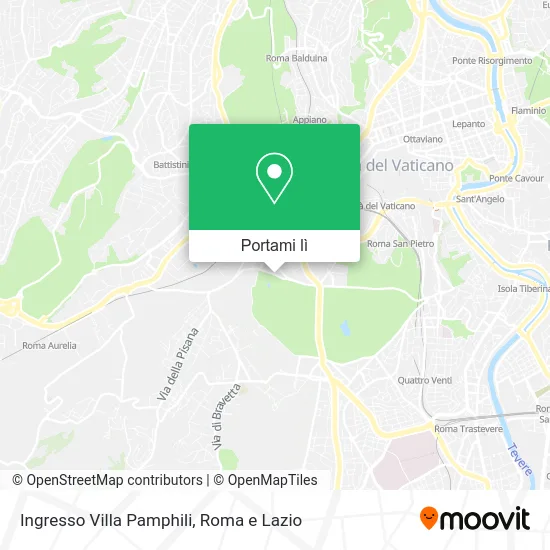 Mappa Ingresso Villa Pamphili
