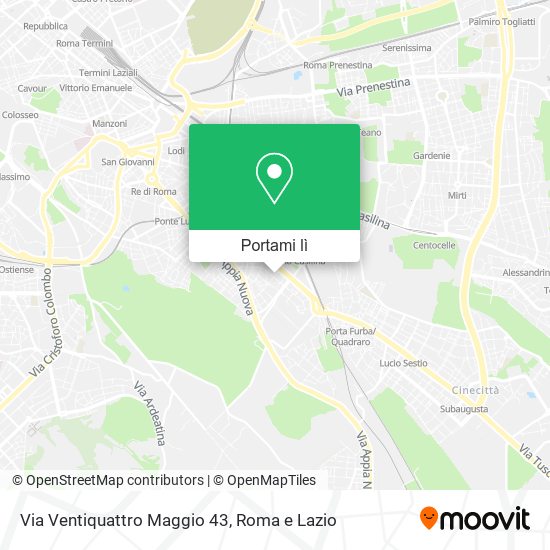 Mappa Via Ventiquattro Maggio 43