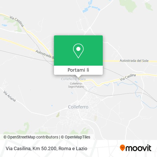 Mappa Via Casilina, Km 50.200