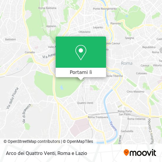 Mappa Arco dei Quattro Venti