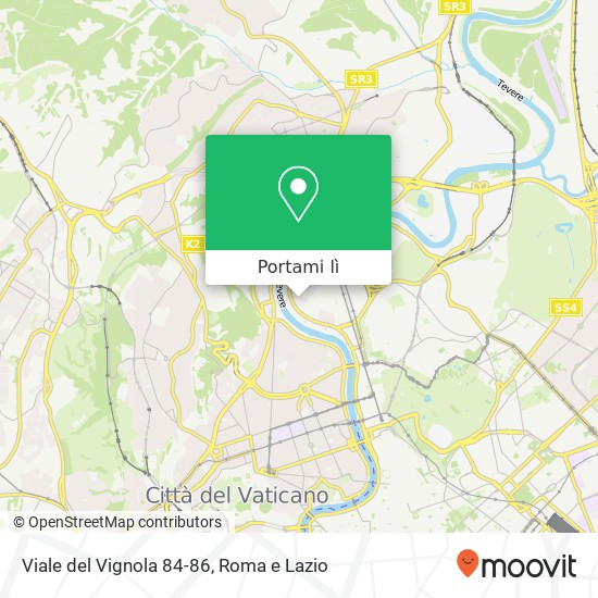 Mappa Viale del Vignola 84-86
