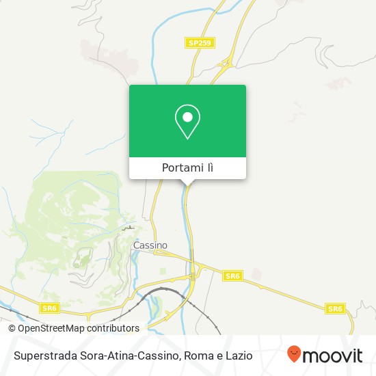 Mappa Superstrada Sora-Atina-Cassino