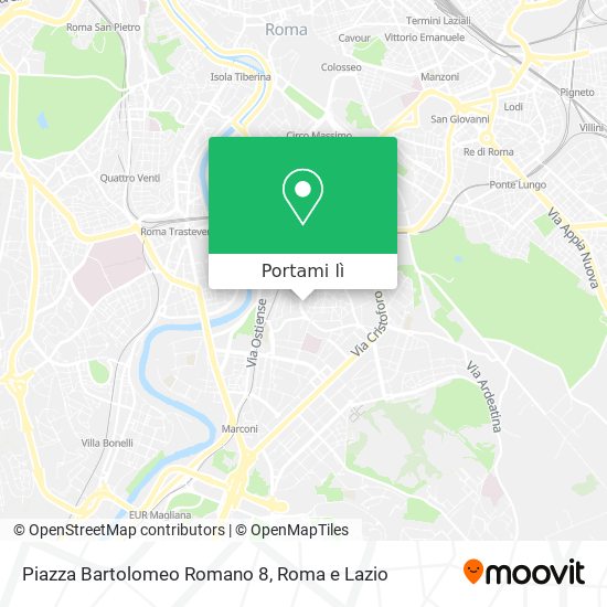 Mappa Piazza Bartolomeo Romano  8