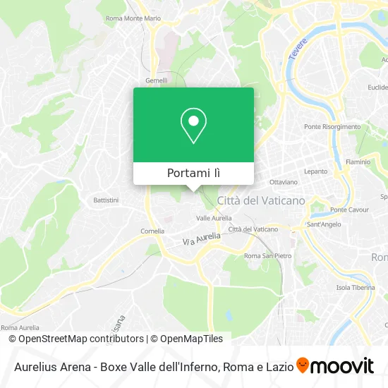 Mappa Aurelius Arena - Boxe Valle dell'Inferno