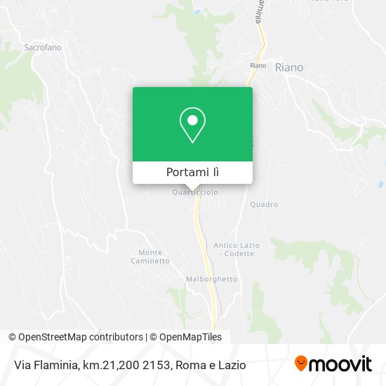 Mappa Via Flaminia, km.21,200 2153