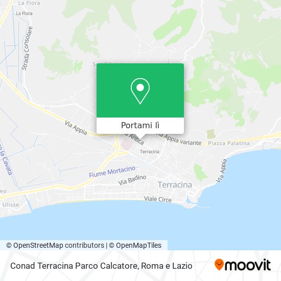 Mappa Conad Terracina Parco Calcatore