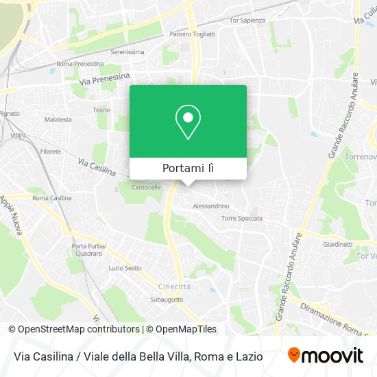 Mappa Via Casilina / Viale della Bella Villa