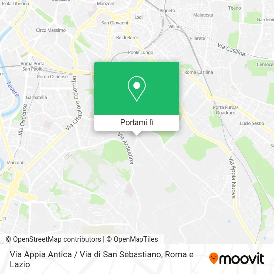 Mappa Via Appia Antica / Via di San Sebastiano