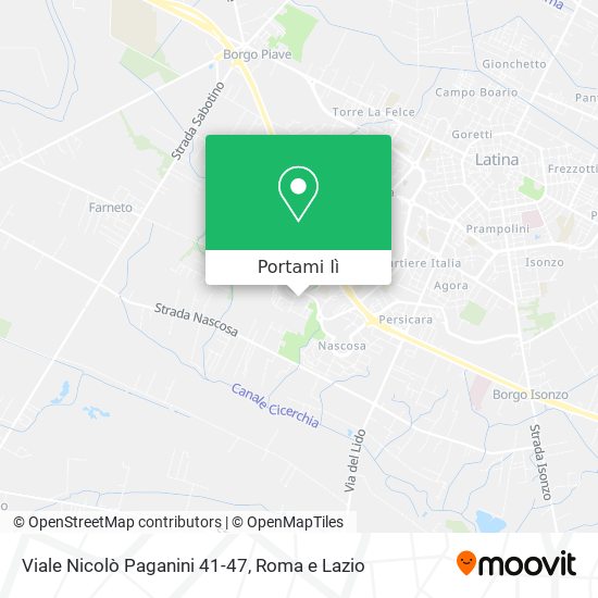 Mappa Viale Nicolò Paganini 41-47
