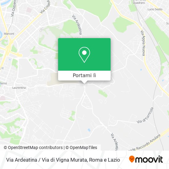 Mappa Via Ardeatina / Via di Vigna Murata