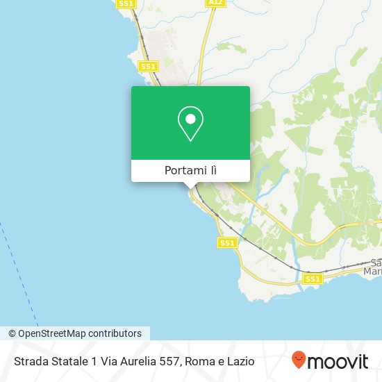 Mappa Strada Statale 1 Via Aurelia 557