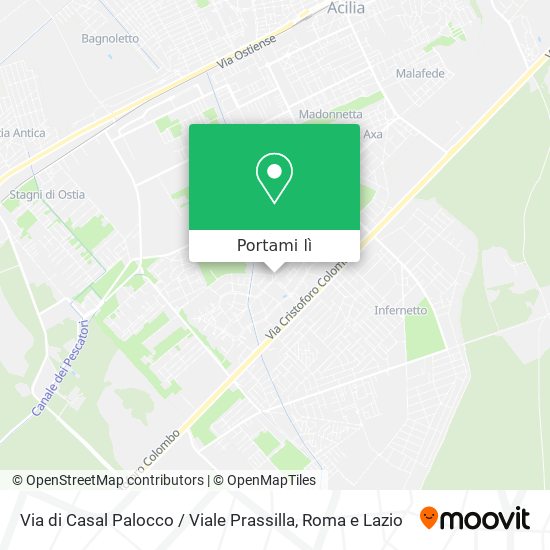 Mappa Via di Casal Palocco / Viale Prassilla