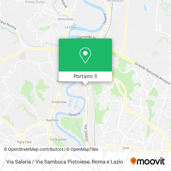 Mappa Via Salaria / Via Sambuca Pistoiese