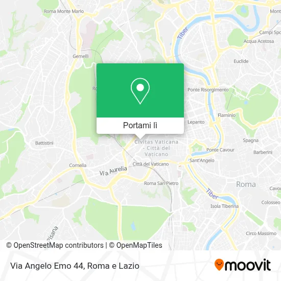 Mappa Via Angelo Emo  44