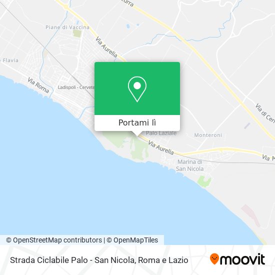 Mappa Strada Ciclabile Palo - San Nicola