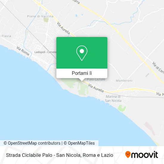 Mappa Strada Ciclabile Palo - San Nicola