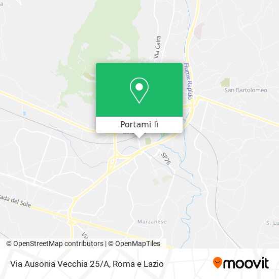 Mappa Via Ausonia Vecchia 25/A