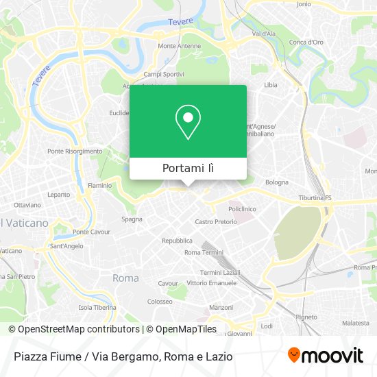 Mappa Piazza Fiume / Via Bergamo