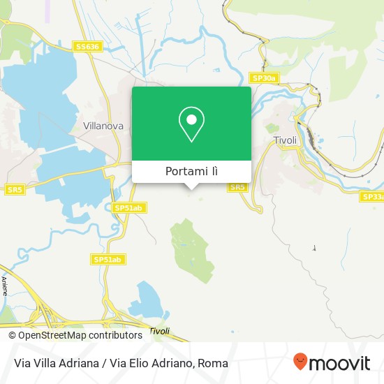 Mappa Via Villa Adriana / Via Elio Adriano